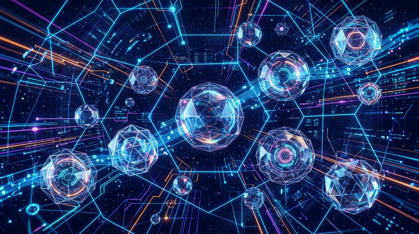 Futuristic 3D Tech Backdrop
